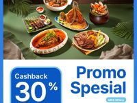 BRI Branch Office Radio Dalam bekerja sama dengan Hachi Garden Indonesian Restaurant program promo kuliner berupa Cashback 30%